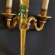 3 appliques murale bronze doré