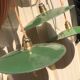 Trio suspension enamel sheet enamel vintage green and white, new e14 socket