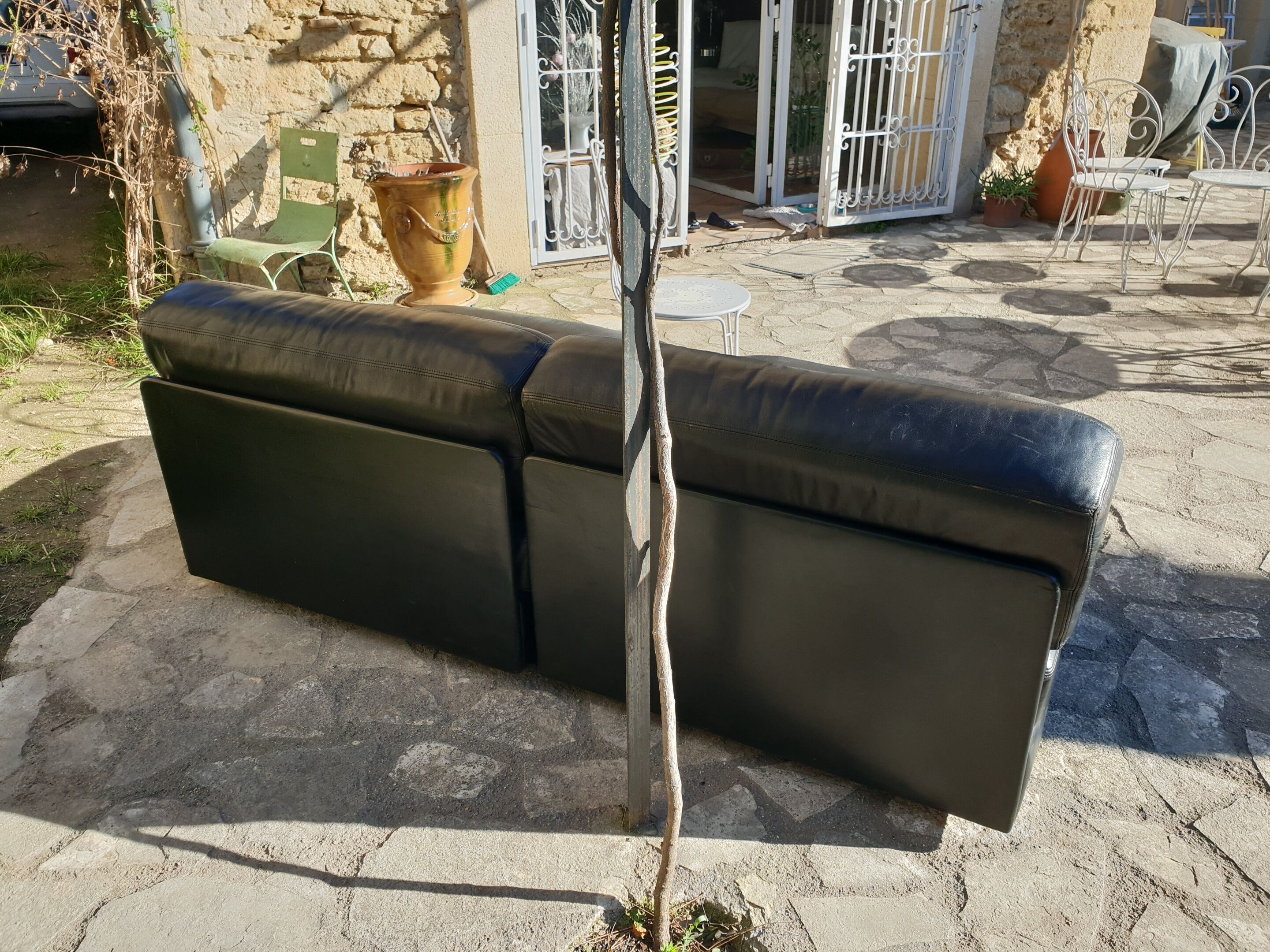 Pair of drivers in black leather