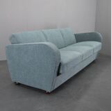 Canapé/lit pliant Art déco nouvellement rembourré par Halabala, années 1930