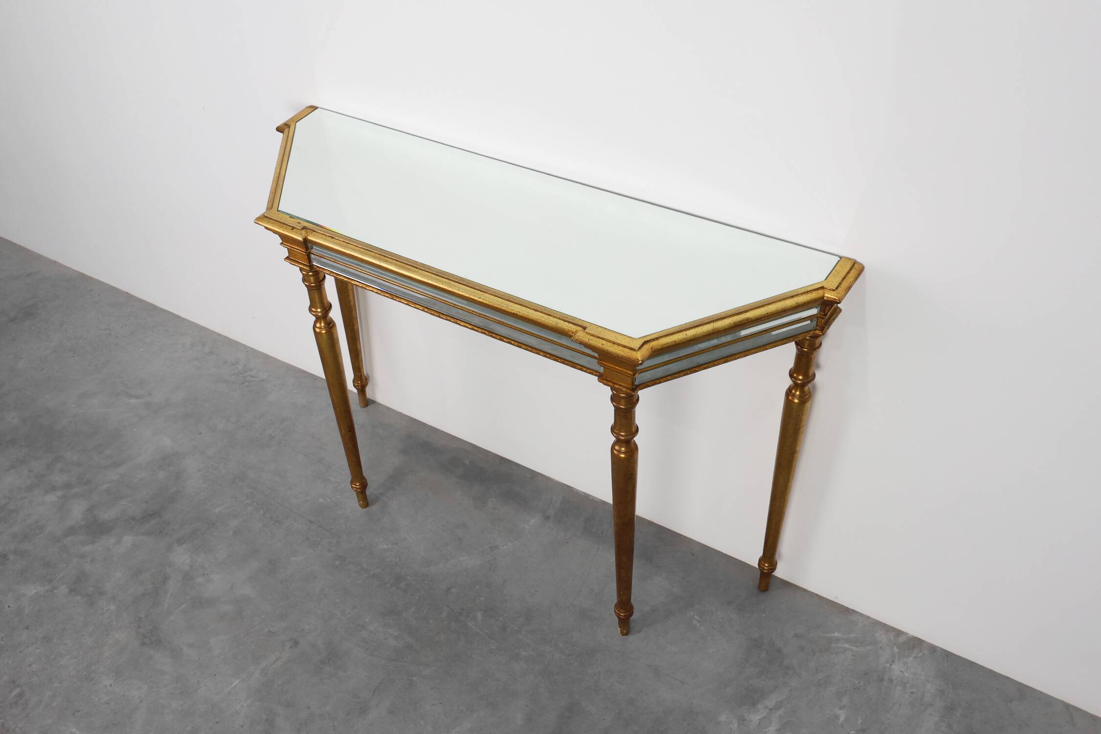 Hollywood Regency Console Table by Deknudt, Belgium 1980s