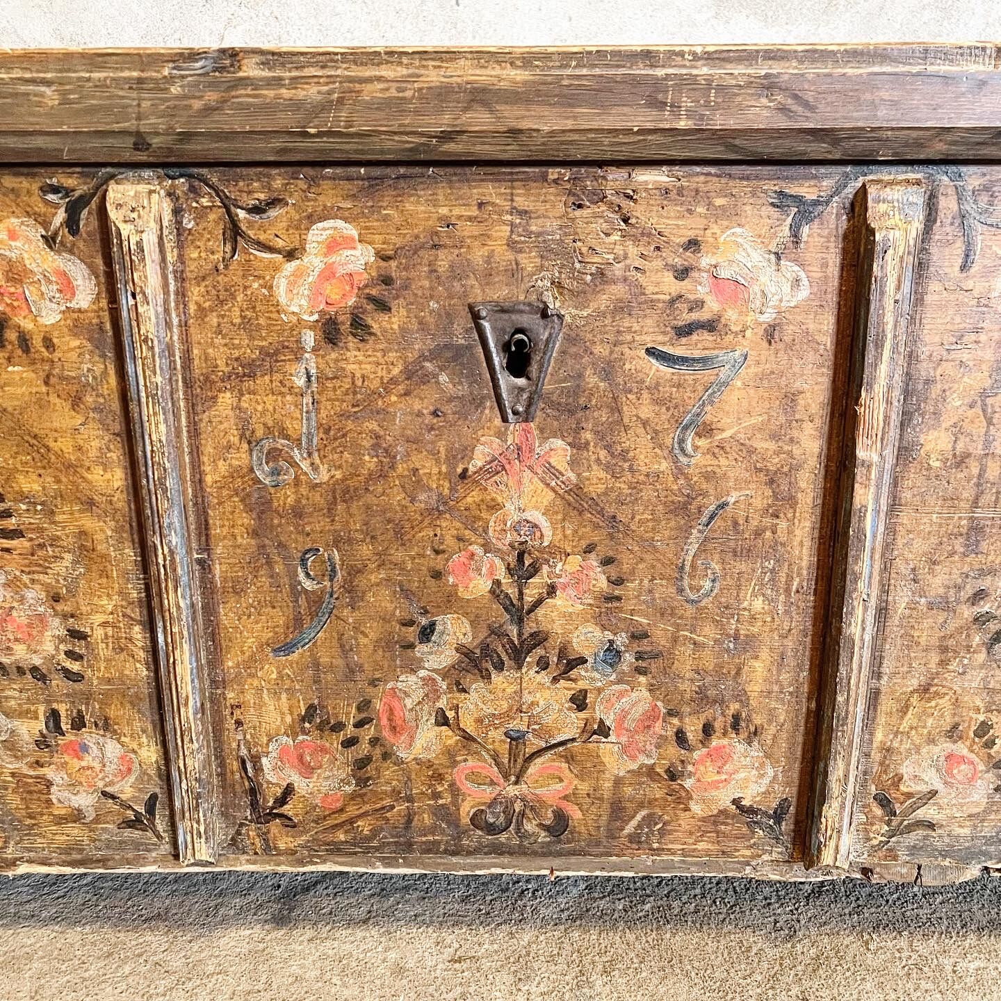 18th century painted folk chest