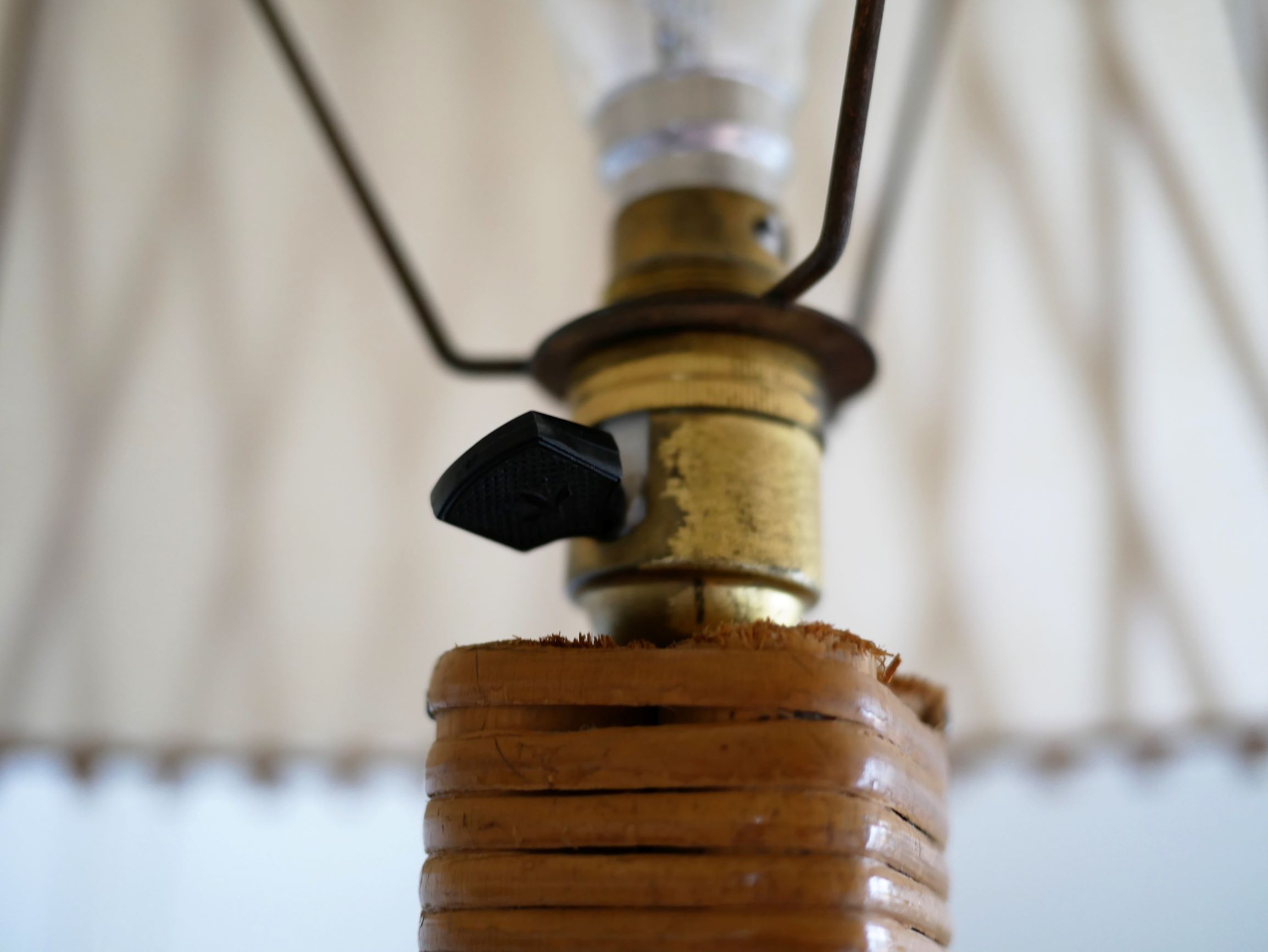 Floor lamp rattan and bamboo 60 years