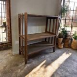 Vintage wooden open side cabinet / shelf