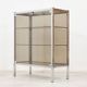 Meuble vitrine en métal chromé et verre fumé – design moderniste, années 19