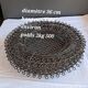 6 black metal serving plates