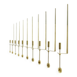 Group of 10 Swedish brass candle sconces by Pierre Forssell for Skultuna
