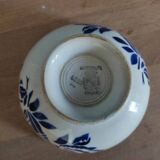 Digoin Badonviller ceramic bowl blue