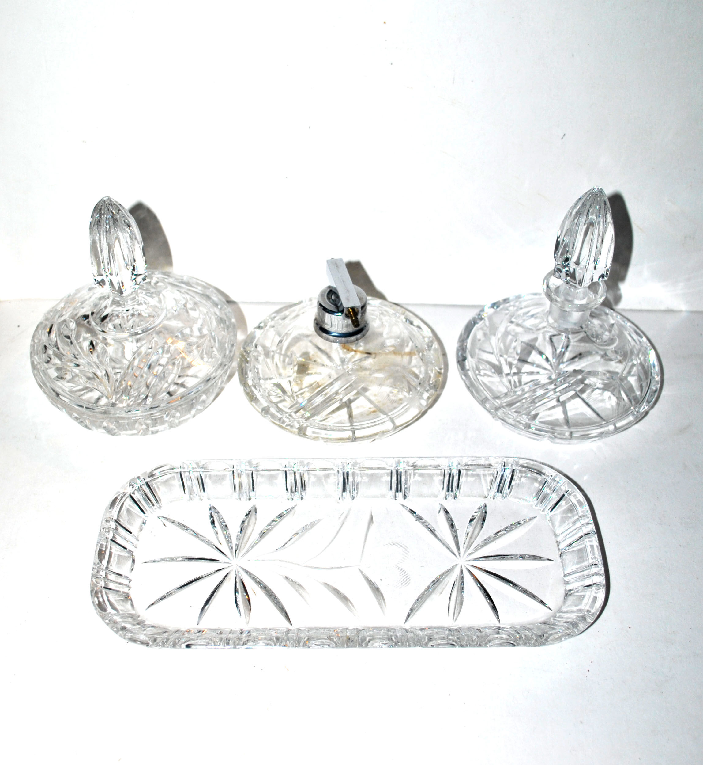 Vintage perfume bottles need to be cut crystal toilet