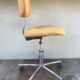 Former strafor adjustable metal chrome office chair - yellow fabric seat
