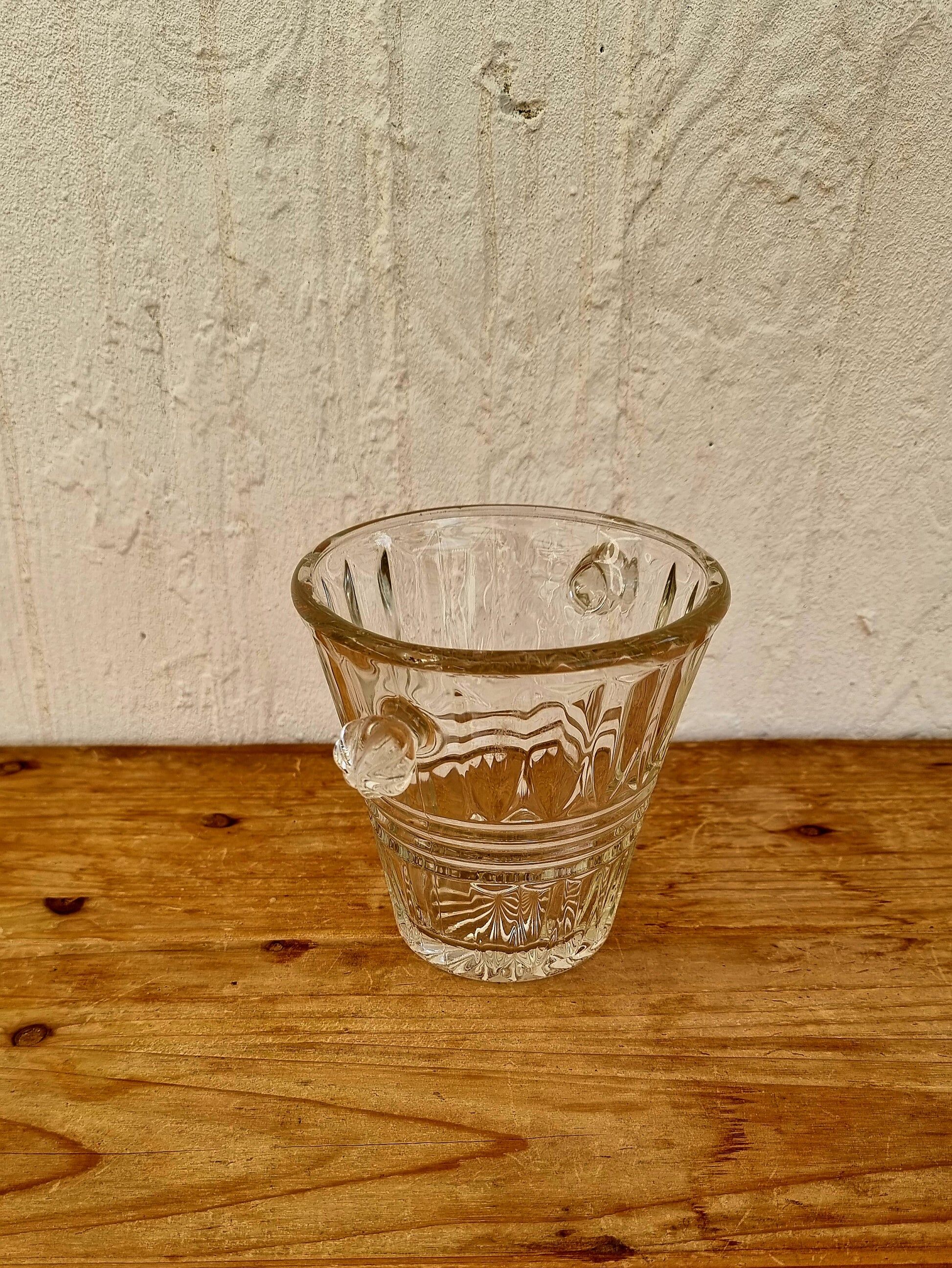 Vintage glass ice bucket