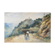 Watercolor painting circa 1900 Saint-Paul-de-Vence Alpes Maritime by MH Meyrick