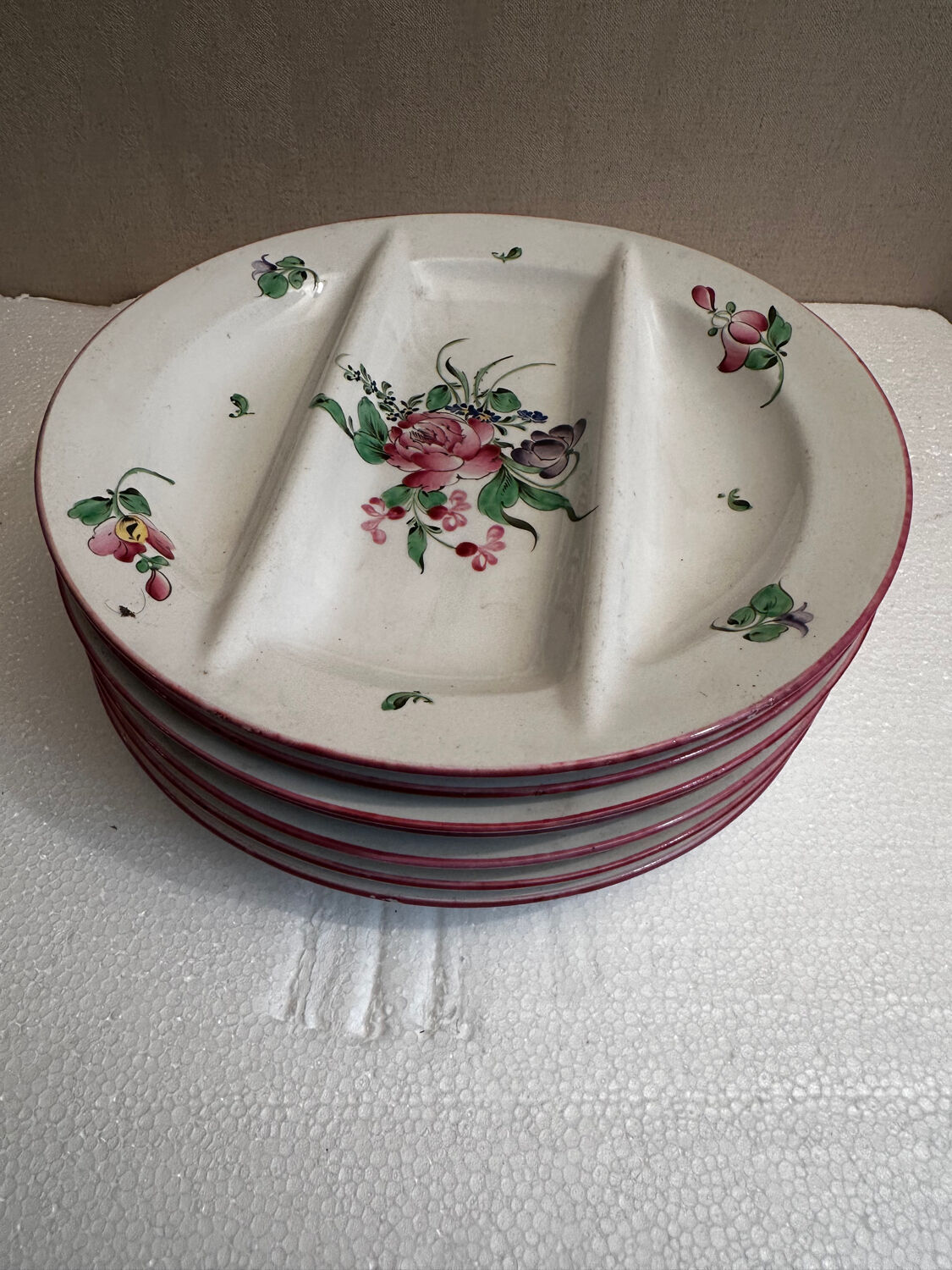6 asparagus plates Luneville early 20th century