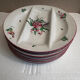 6 asparagus plates Luneville early 20th century