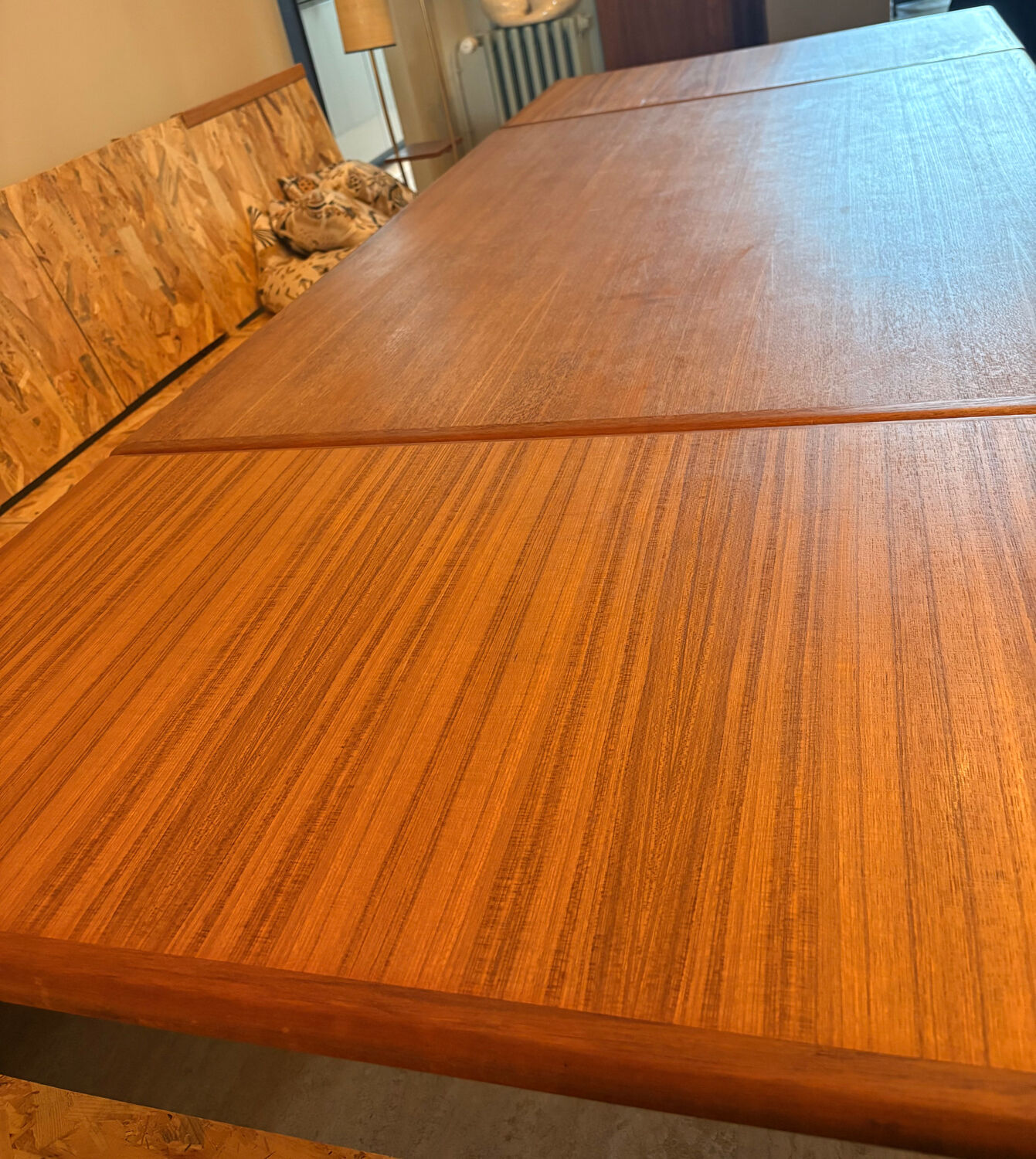 Table extensible vintage, deux rallonges