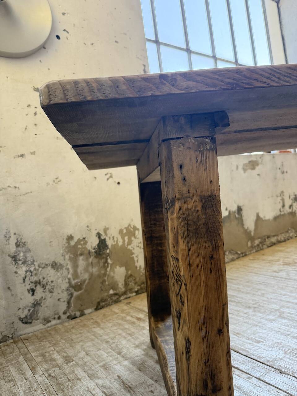 1950s pine farmhouse table 220cm