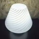 White striped Murano mushroom lamp / swirl – Vintage 1970 – Perfect