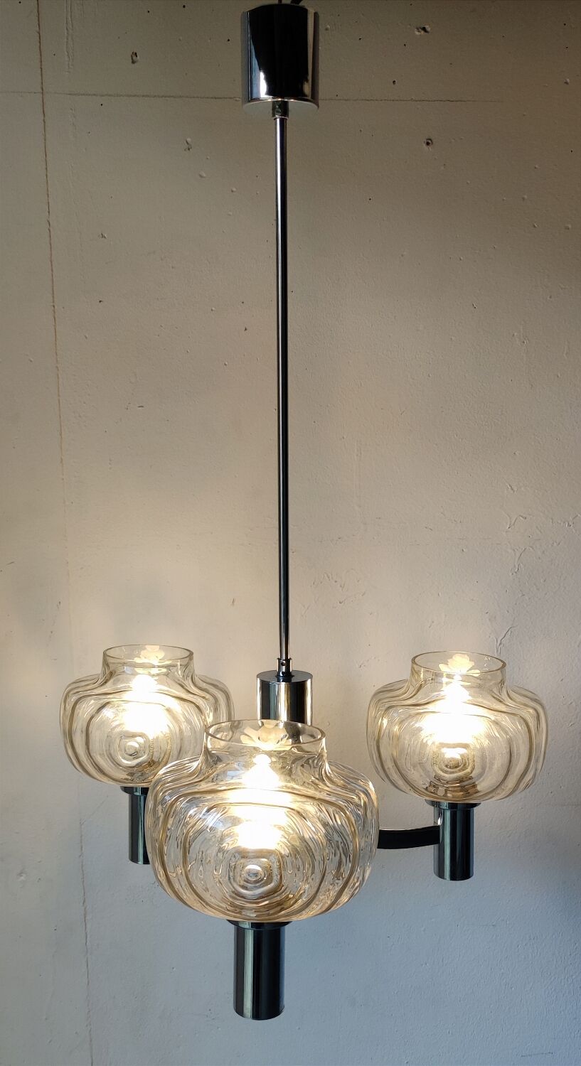 Chrome chandelier from the 70s