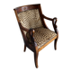 Fauteuil style Empire / Consulat à col de cygne