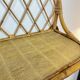 Pair of vintage rattan wall shelves 70s