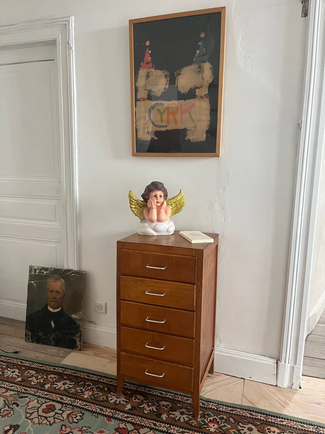 1950s oak chiffonier
