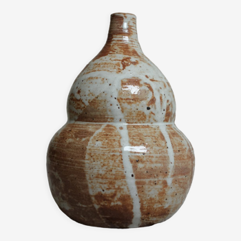 Vase en céramique coloquinte de Pierre Lion, fils d'Eugène Lion