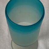 Set de 6 verres à pied en verre givré bleu