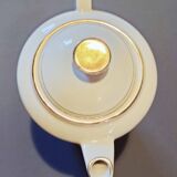 Coffee maker white porcelain gold border Snake porcelain