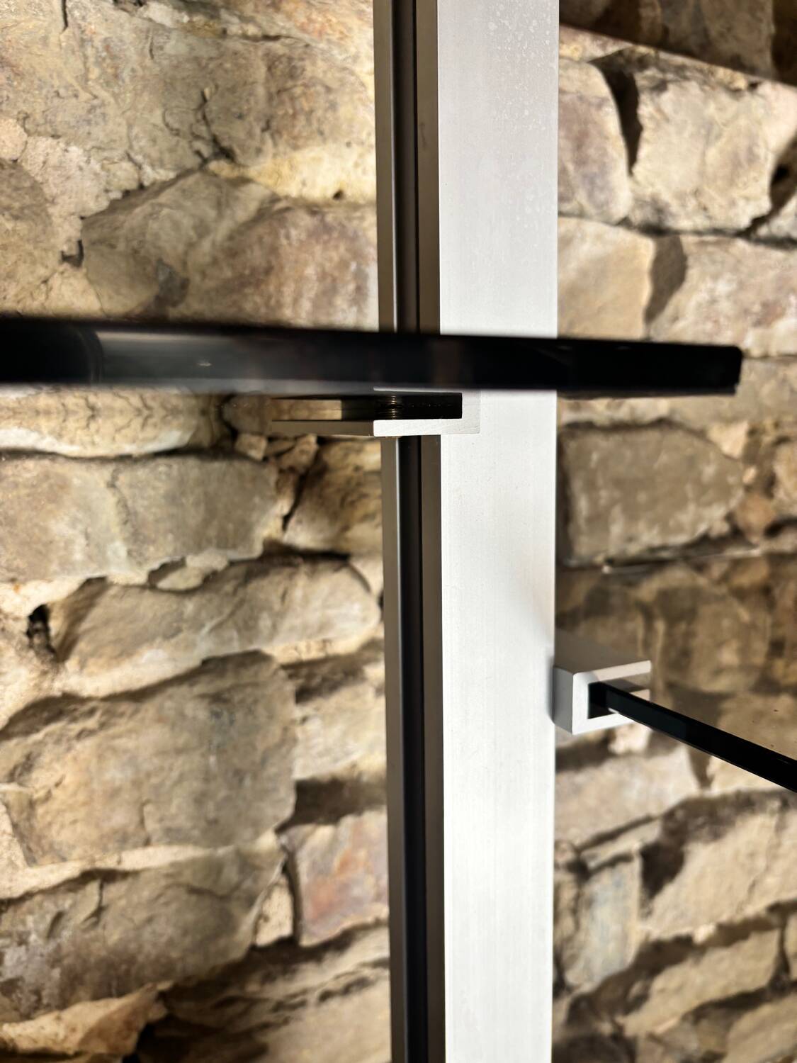 Modular metal and glass bookcase for Roche Bobois, 1970