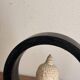 Sculpture Buddha Head in Reconstituted Stone on Khmer Thai Ring Base