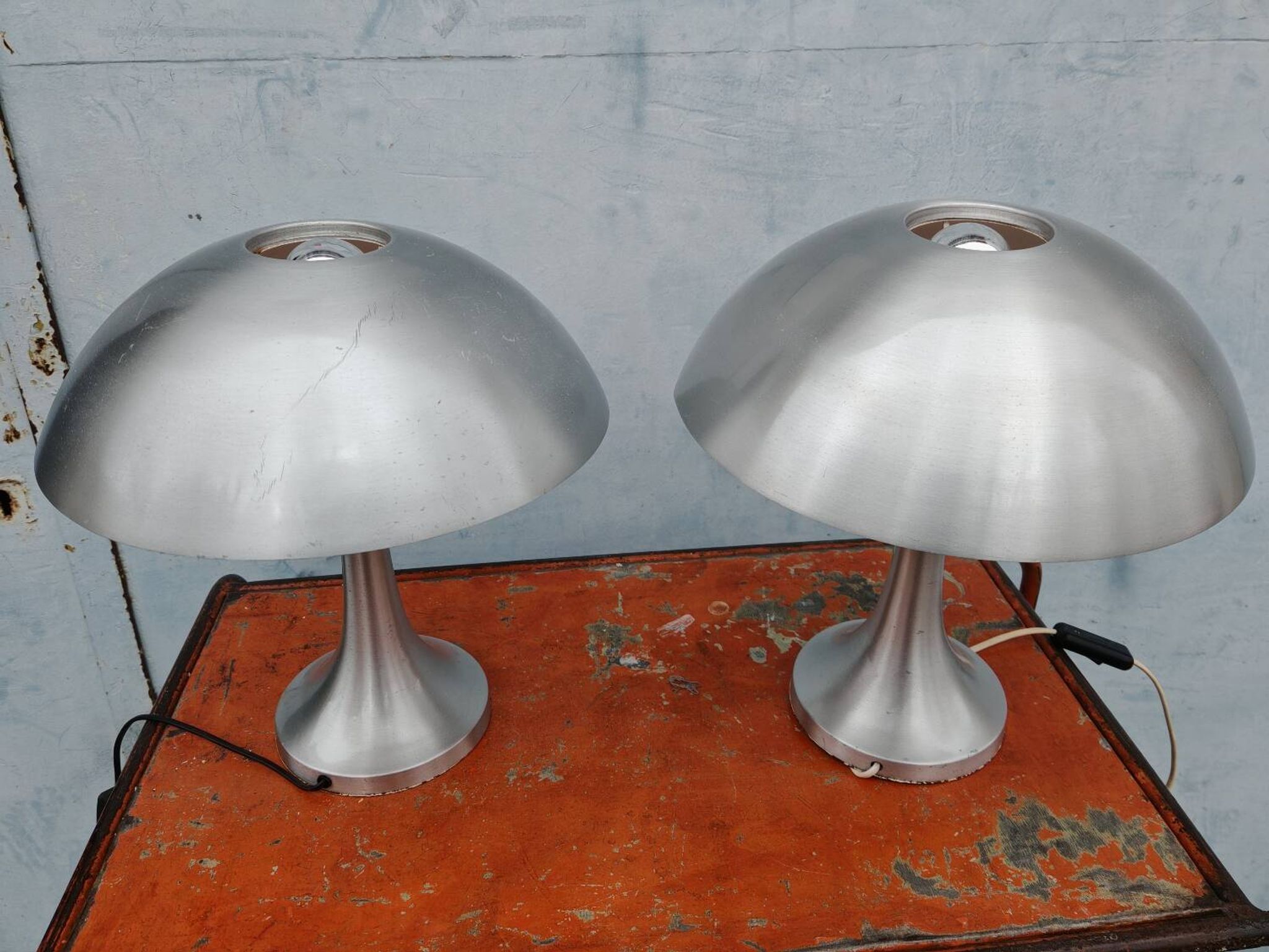 Paires de lampe champignon Philips alu 70'