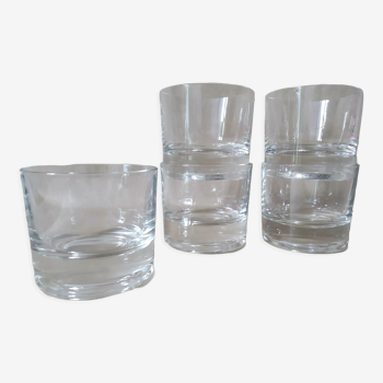 Glasses with thick bottom water or vintage spirits 70