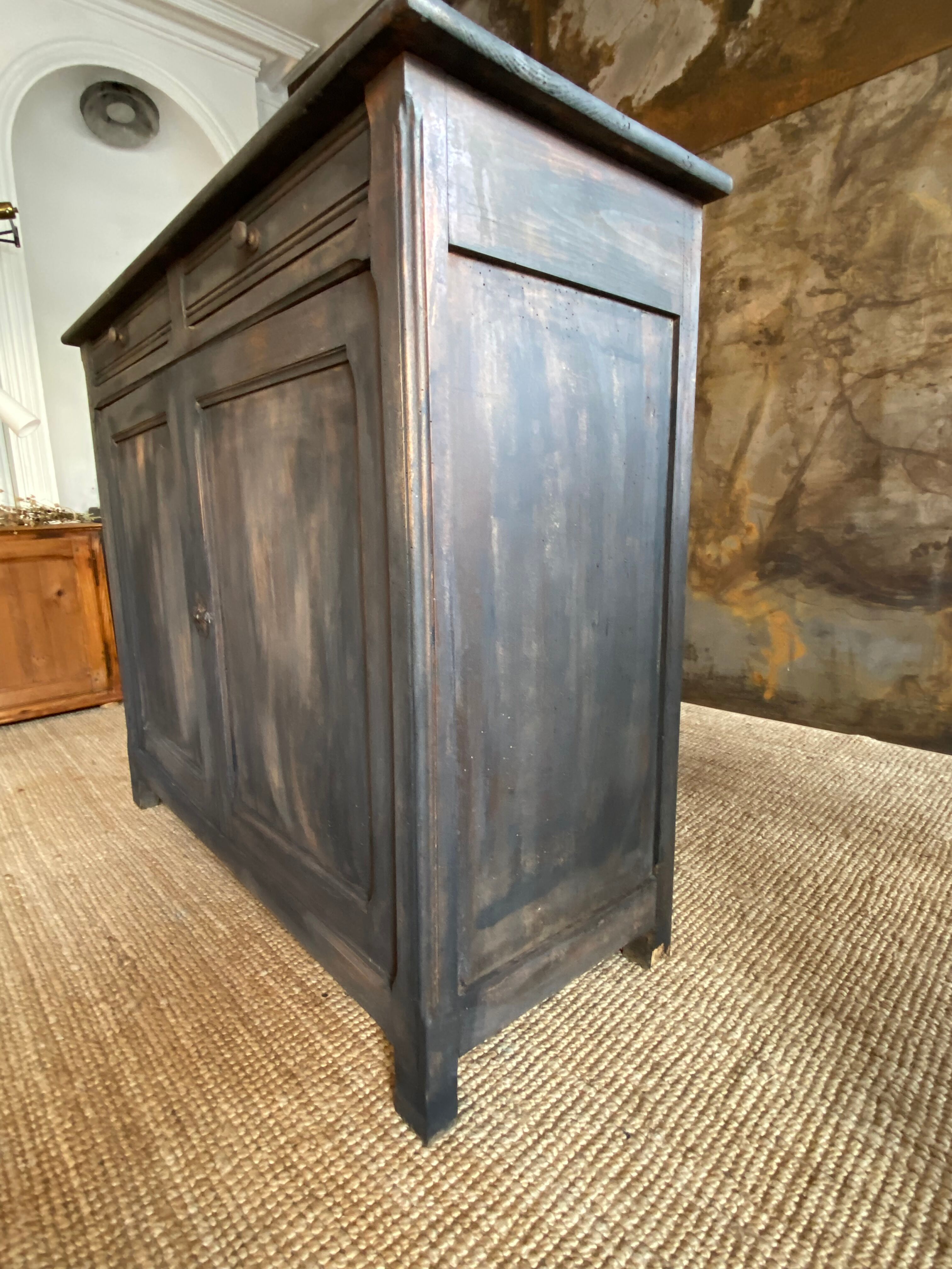 Parisian buffet in its blackened patina