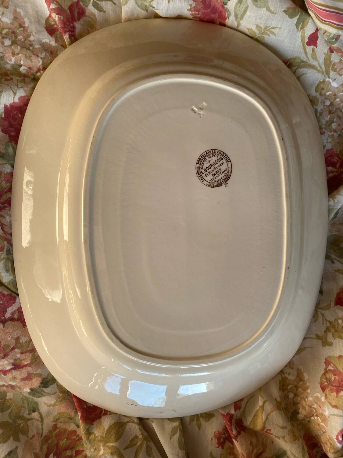 Large polychrome ironstone dish from Le Grand Comptoir