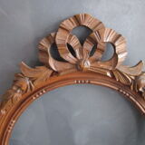 Large old oval wooden grandmother frame