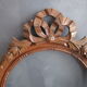 Large old oval wooden grandmother frame