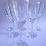 6 twisted feet wine glasses