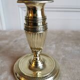 Pair of candlesticks in polished bronze Directoire d'époque