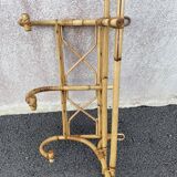 Rattan coat rack