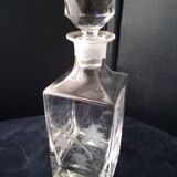 Crystal whiskey decanter Vine leaf decoration