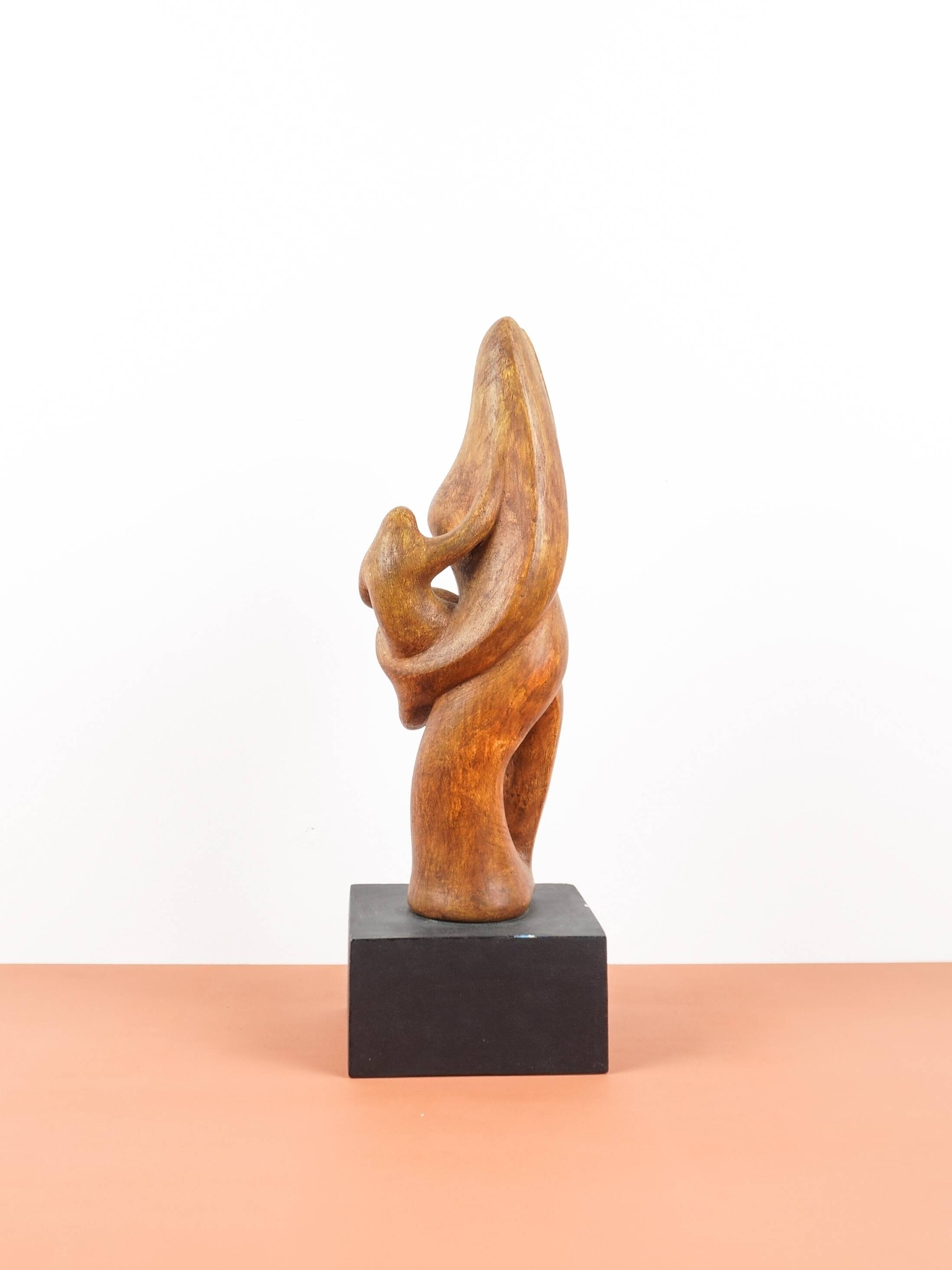 Dragoljub Milosevic - Vintage plaster sculpture "Standing Couple" circa 1970