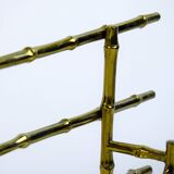 Bamboo-like coat rack in bronze