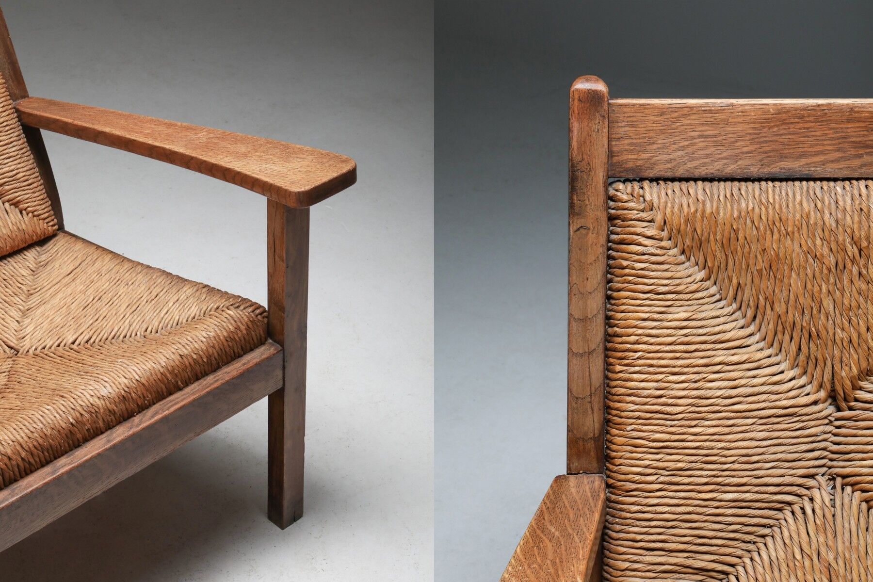 Rustic modern armchair 'Worpswede' - 1960