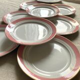 Dessert service plates and dish in Luneville porcelain