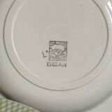 Six earthenware plates of SALINS service "ISERAN" 50s