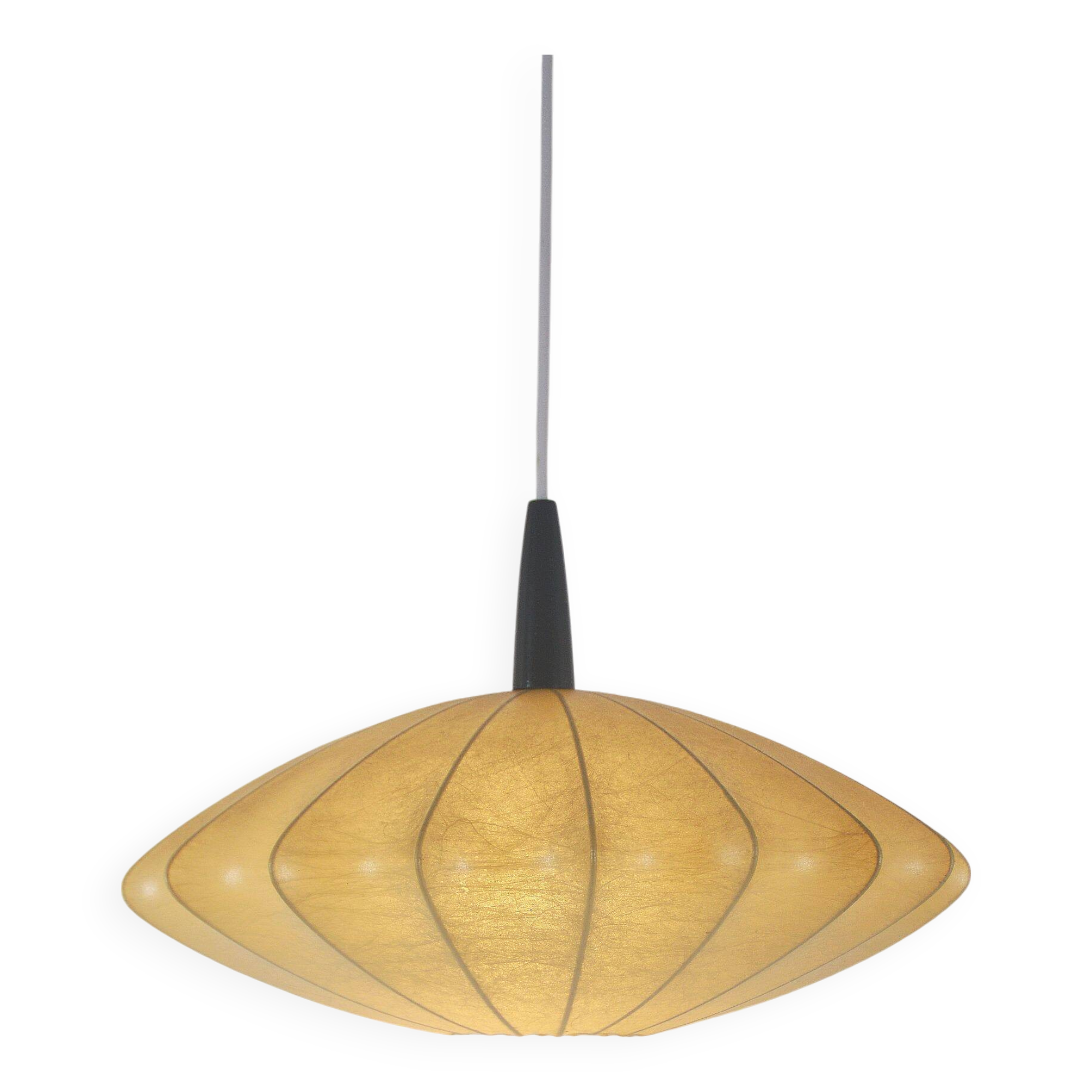Vintage cocoon pendant lamp in UFO shape, 1960s