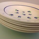 Six assiettes creuses decor Claudius des faienceries de Badonviller, années 50/60