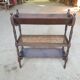 Magazine/book rack in oak with a caned top - early 20th century