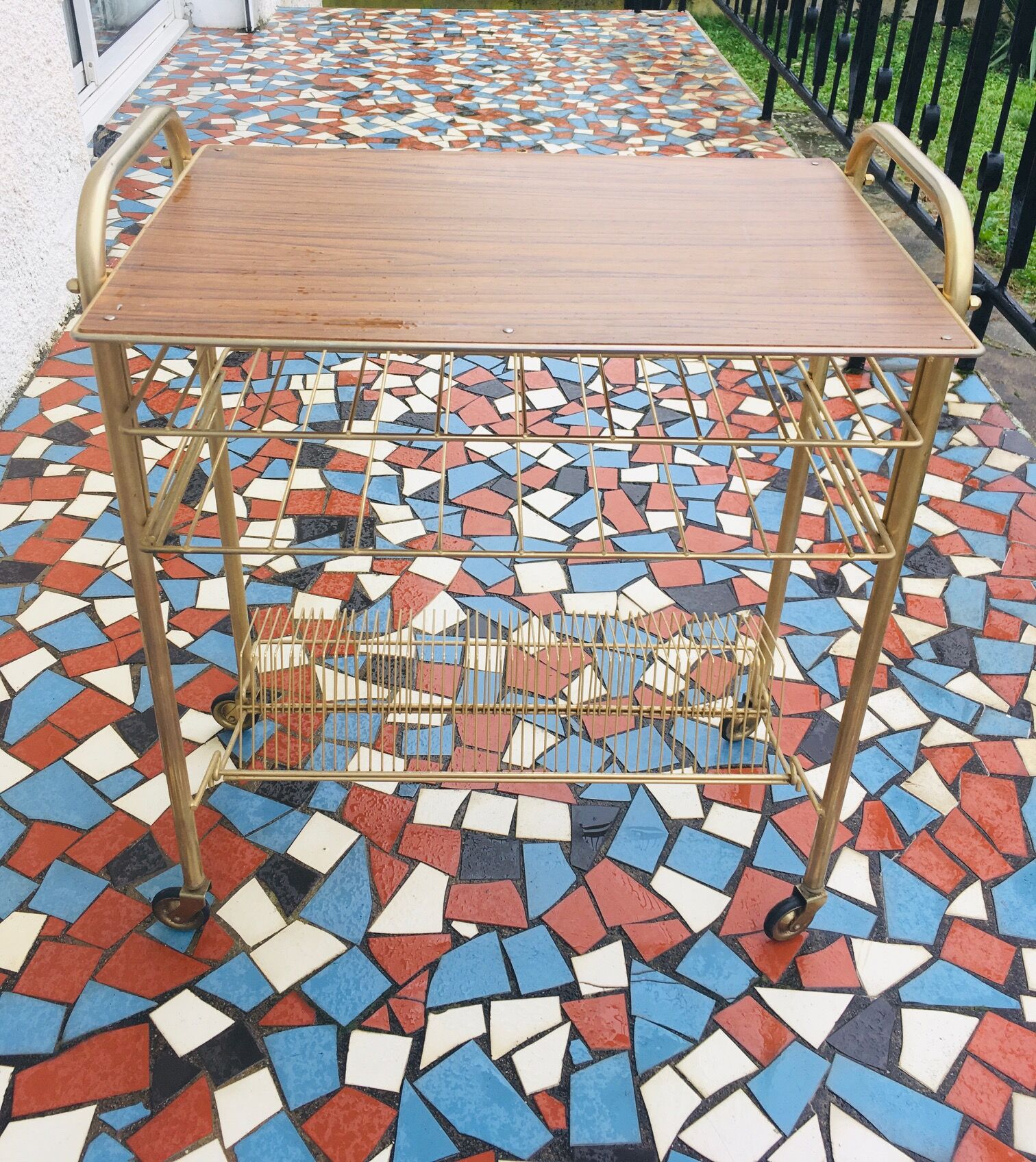 Vintage serving table