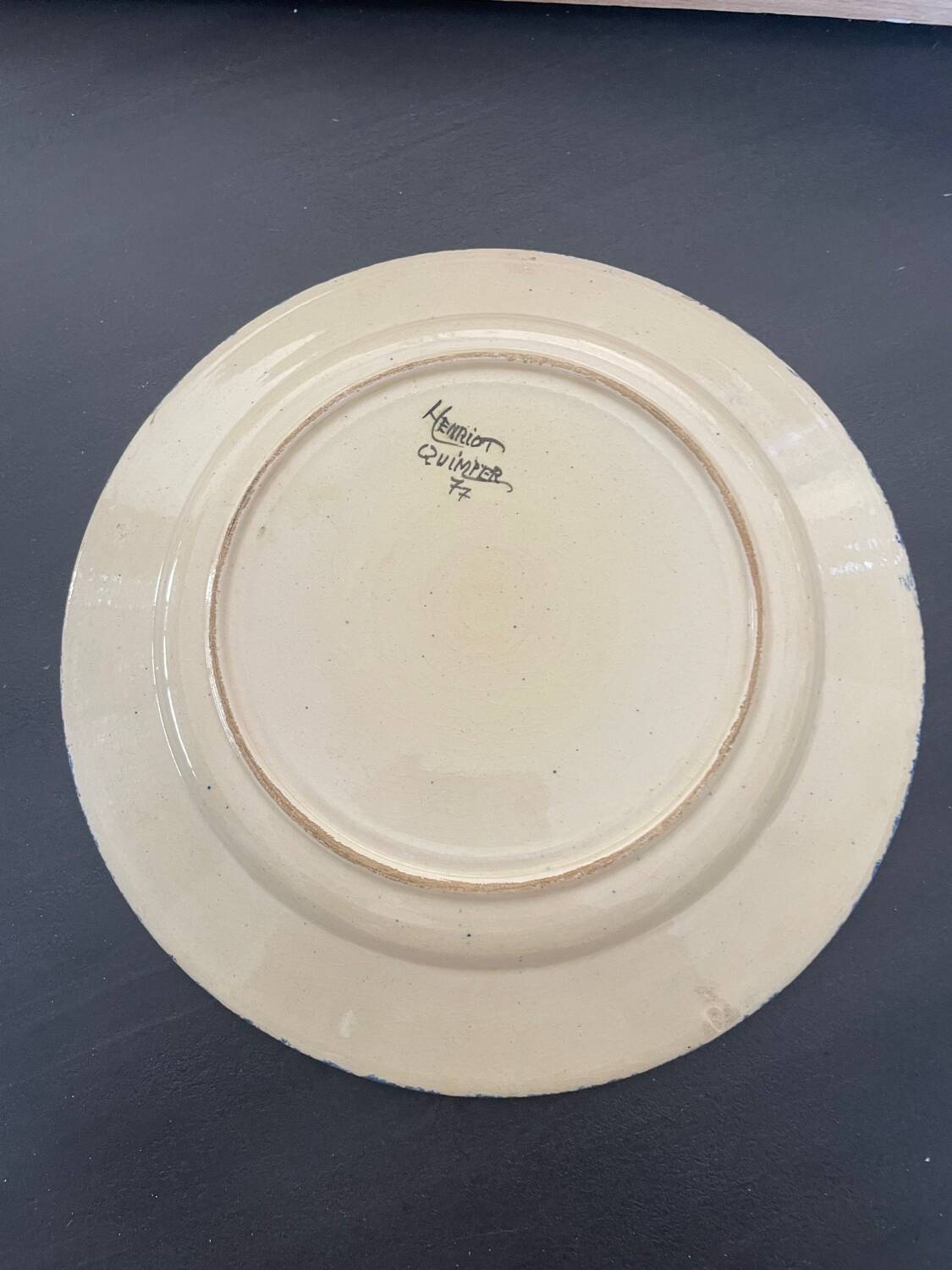 2 Quimper earthenware plates